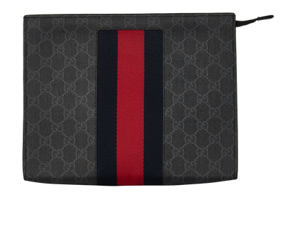 GG Supreme Web Clutch, front view
